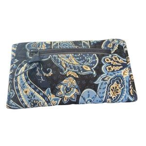 Vera Bradley Windsor Navy Blue Paisley wallet 2006 retired